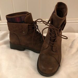 Faux suede insulated booties